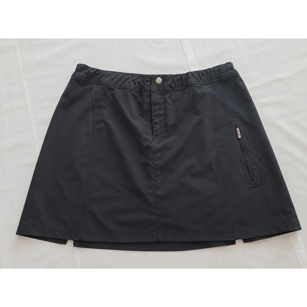 Columbia Omni-Shield Skort Womens 20W Black Quick Dry Hiking Travel Golf